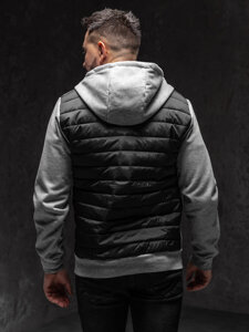 Chaqueta de entretiempo gris para hombre Bolf KS2149A1