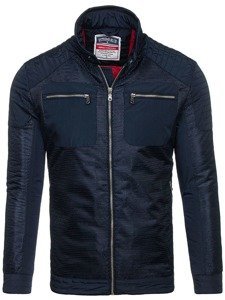 Chaqueta de entretiempo para hombre azul oscuro Bolf 1702