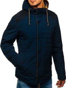 Chaqueta de entretiempo para hombre azul oscuro Bolf 1815