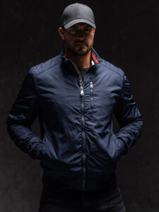 Chaqueta de entretiempo para hombre azul oscuro Bolf 1907A1