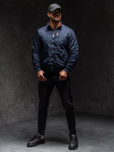 Chaqueta de entretiempo para hombre azul oscuro Bolf 1907A1