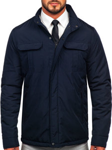 Chaqueta de entretiempo para hombre azul oscuro Bolf 22M303