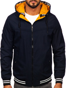 Chaqueta de entretiempo para hombre azul oscuro Bolf 7341