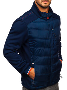 Chaqueta de entretiempo para hombre azul oscuro Bolf EX2357