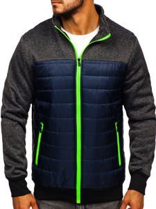 Chaqueta de entretiempo para hombre azul oscuro Bolf TY38