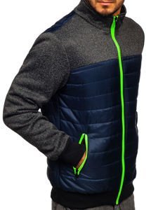 Chaqueta de entretiempo para hombre azul oscuro Bolf TY38