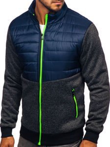 Chaqueta de entretiempo para hombre azul oscuro Bolf TY51