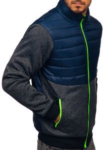 Chaqueta de entretiempo para hombre azul oscuro Bolf TY51