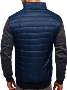 Chaqueta de entretiempo para hombre azul oscuro Bolf TY51