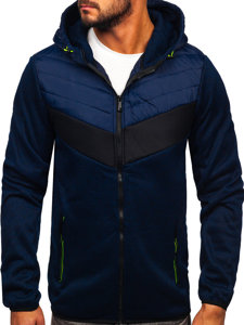 Chaqueta de entretiempo para hombre azul oscuro-verde Bolf BKS2153