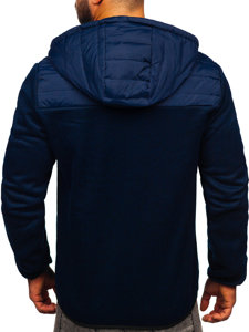 Chaqueta de entretiempo para hombre azul oscuro-verde Bolf BKS2153