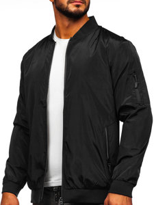 Chaqueta de entretiempo para hombre color negro y gris Bolf W3908