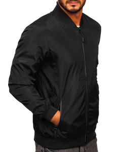 Chaqueta de entretiempo para hombre color negro y gris Bolf W3908