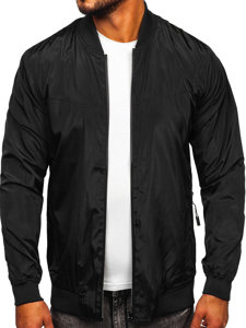 Chaqueta de entretiempo para hombre color negro y gris Bolf W3909