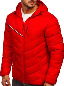 Chaqueta de entretiempo para hombre color rojo Denley M13008