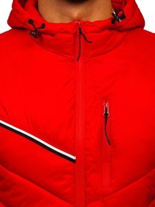 Chaqueta de entretiempo para hombre color rojo Denley M13008