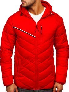 Chaqueta de entretiempo para hombre color rojo Denley M13008