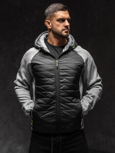 Chaqueta de entretiempo para hombre gris Bolf KS2145