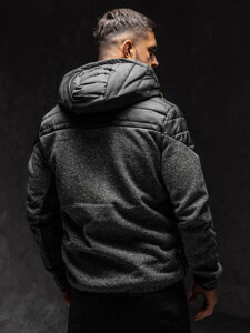 Chaqueta de entretiempo para hombre gris Bolf KS2158