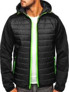 Chaqueta de entretiempo para hombre negra Bolf TY12