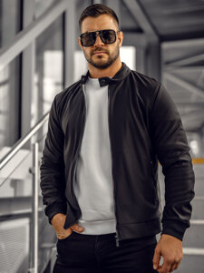 Chaqueta de entretiempo para hombre negro Bolf EC955