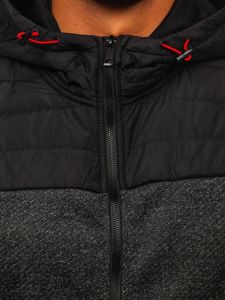 Chaqueta de entretiempo para hombre negro Bolf KS2158