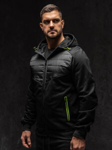 Chaqueta de entretiempo para hombre negro Bolf KS2232A1