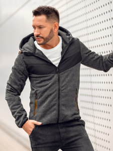 Chaqueta de entretiempo para hombre negro y naranja Bolf BKS2153