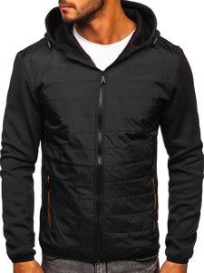 Chaqueta de entretiempo para hombre negro y naranja Bolf KS2160