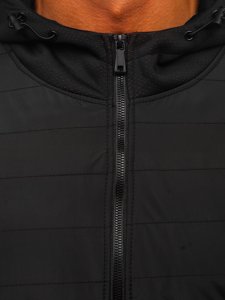 Chaqueta de entretiempo para hombre negro y naranja Bolf KS2160