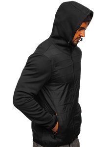 Chaqueta de entretiempo para hombre negro y naranja Bolf KS2160