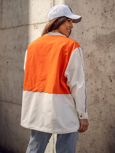 Chaqueta de entretiempo para mujer blanco y naranja Bolf AG3010A2