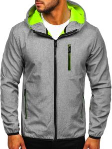 Chaqueta de entretiempo softshell para hombre grafito Bolf KS2195