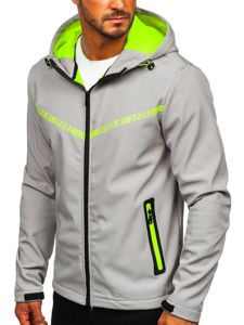 Chaqueta de entretiempo softshell para hombre gris Bolf KS2181