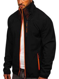 Chaqueta de entretiempo softshell para hombre negro Bolf KS2185