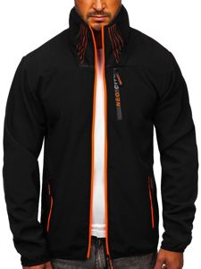 Chaqueta de entretiempo softshell para hombre negro Bolf KS2185