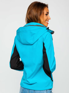 Chaqueta de entretiempo softshell para mujer azul Bolf 9055