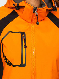 Chaqueta de entretiempo softshell para mujer naranja Bolf 9055