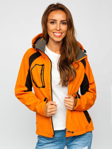 Chaqueta de entretiempo softshell para mujer naranja Bolf 9055