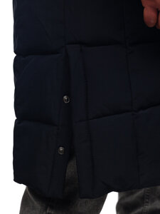 Chaqueta de invierno acolchada larga para hombre Azul oscuro Bolf 31M5009