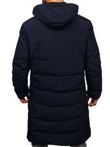 Chaqueta de invierno acolchada larga para hombre Azul oscuro Bolf 31M5009