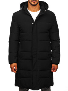 Chaqueta de invierno acolchada larga para hombre negro Bolf 31M5009