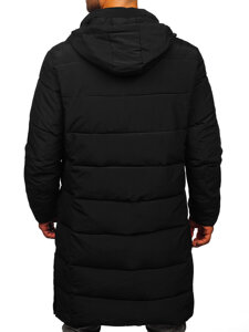 Chaqueta de invierno acolchada larga para hombre negro Bolf 31M5009