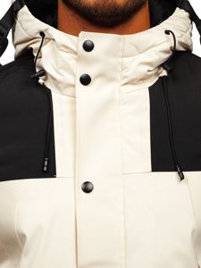 Chaqueta de invierno acolchada para hombre blanco Bolf J1905