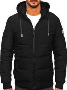 Chaqueta de invierno acolchada para hombre negro Bolf 31M5023