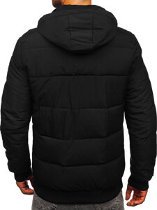 Chaqueta de invierno acolchada para hombre negro Bolf 31M5023