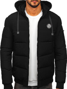 Chaqueta de invierno acolchada para hombre negro Bolf 31M5028