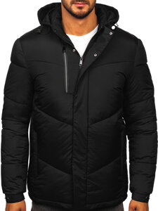 Chaqueta de invierno acolchada para hombre negro Bolf 31M5033