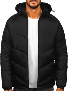 Chaqueta de invierno acolchada para hombre negro Bolf 31M5058