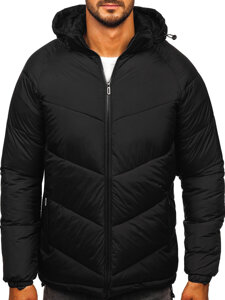 Chaqueta de invierno acolchada para hombre negro Bolf 31M5058